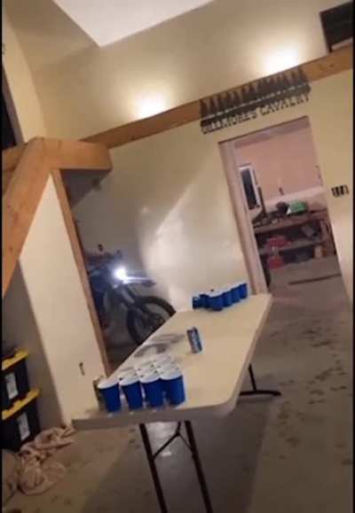 Going up stairs, on a dirtbike, while drunk