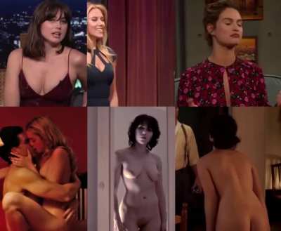 On each of these three sexy actresses, where would you finish? Ana De Armas, Scarlett Johansson and Lily James