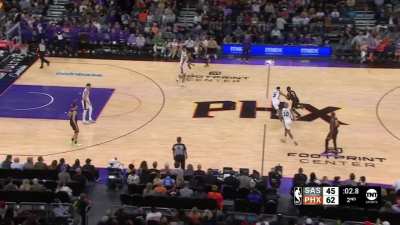 [Highlight] Full sequence at the end of the 1st half of Spurs at Suns; KD dunks over Wemby and Wemby answers with a poster on Eubanks