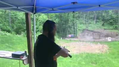 Draco AK-47 muzzle blast deflecting rain