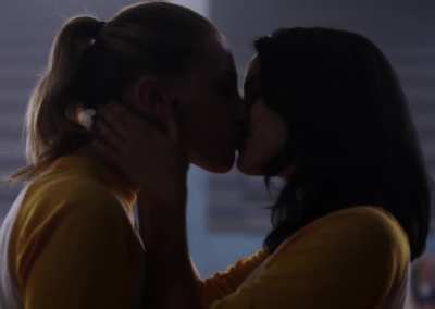 Camila Mendes kissing Lili Reinhart
