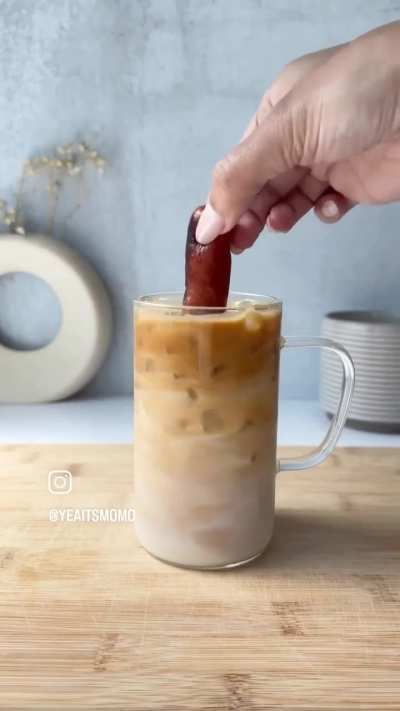 Glizzy latte with mayo perfect for waking you up in the morning