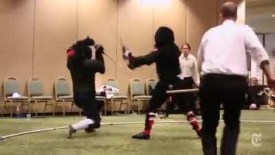 A real sword fight. Over before you know it.