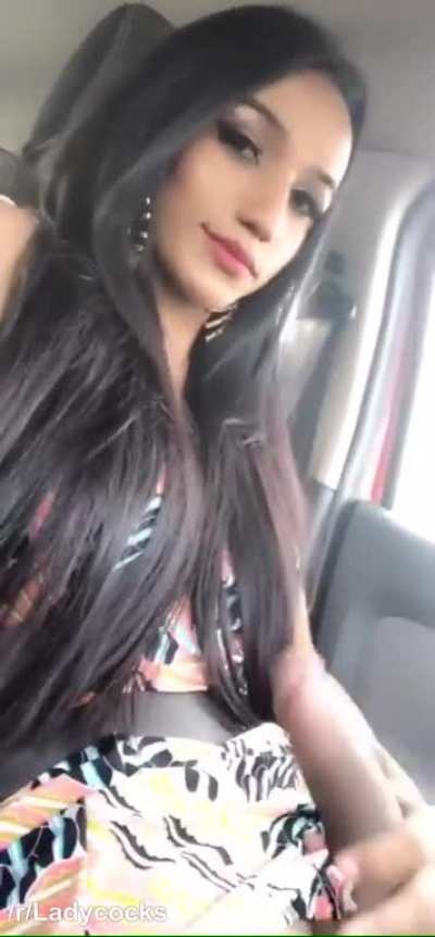 There is no other option than to stop the car and suck her off