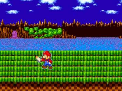 Mario vs Sonic(Sprite Animation)