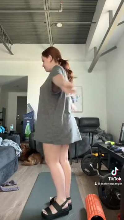 Baggy clothes to bikini transformation