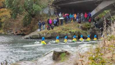 Head of the Gorge, 2017 (if you've never before seen Marge Simpsons rowing an 8 in pouring rain, go ahead and upvote)