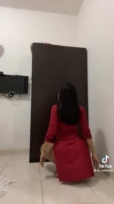 red dress