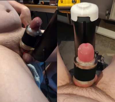 Redditor milking my cock using remote controlled fleshlight while watching - who wants a go next ? 😈🇬🇧