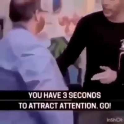 He must have probably waited his whole life for this moment.