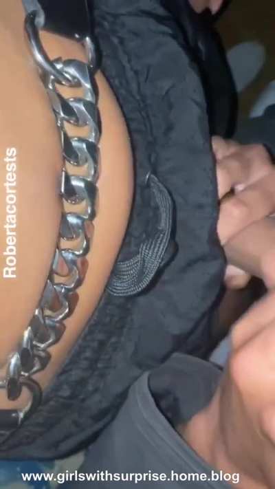 Anonymous citizen sucks Roberta Cortes’s cock on street
