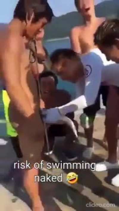 To swim naked!