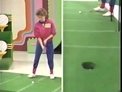 An engineer getting the ball into the hole on a gameshow
