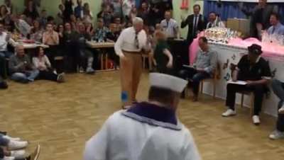 the way this elderly couple dance
