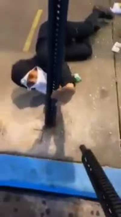 Asian store owner pulls gun on thief