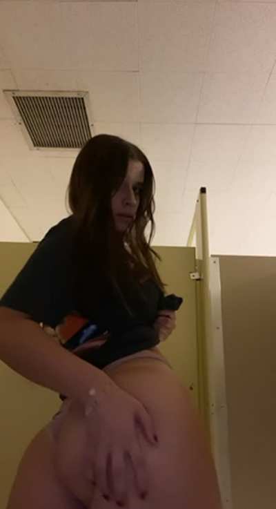 i got very horny i just couldn't resist getting my tits out in the school haha