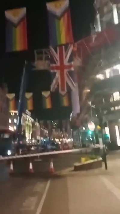 it does sometimes seem a little symbolic, that the people actually laboring to put up the flag don't want it there. If you took a poll, I'm sure most people would pick the union jack to remain.