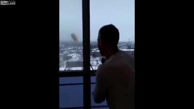 Failed attempt to launch firework out of apartment building window