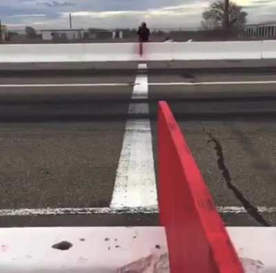 Ahh yes, the old ‘Tokyo drift on the 1/4 mile’ strategy