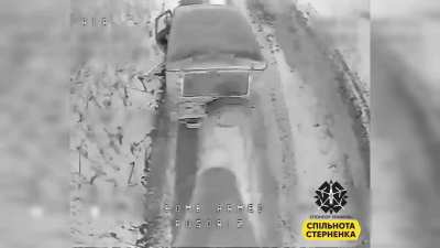 In the Kursk region, soldiers of the 156th Territorial Defense Battalion chased a Russian vehicle. Russians accelerated and started drifting, but ended up in a ditch.