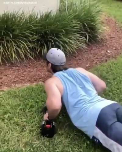 Doing push-ups like humans does