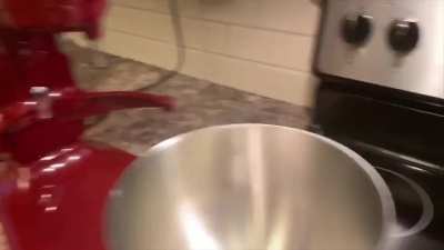 Ordinary Sausage sees the potato and screams!