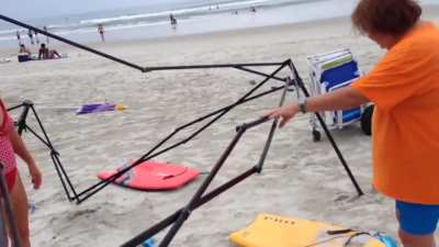 To get a free tent