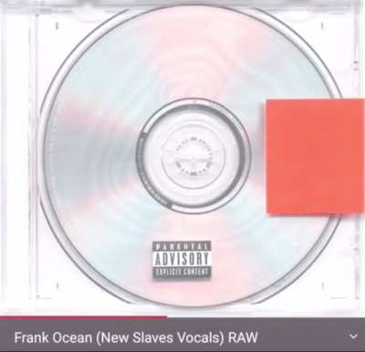 Frank Ocean, New slaves raw vocals