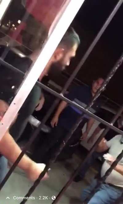 Guy fights group of men who were harassing women at a local bar in Tijuana, Mexico
