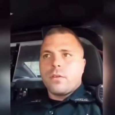Police officer pissed off because of an elderly fellow on the road