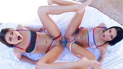 Adria Rae & Megan Rain - Holed - Best Friends Anal