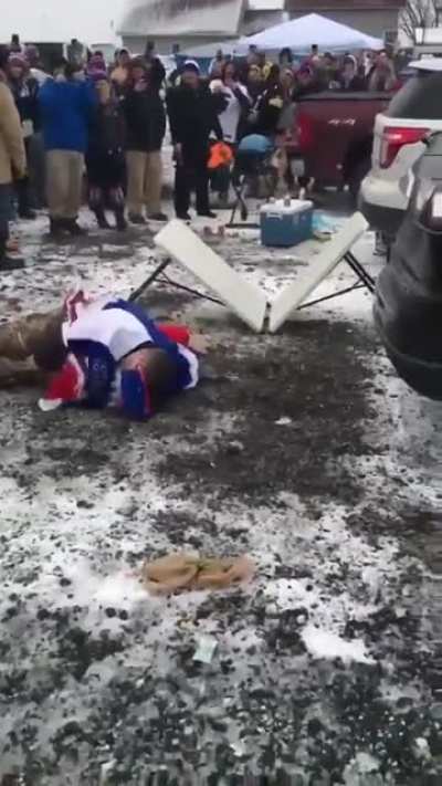 WCGW Jumping through a table legs first