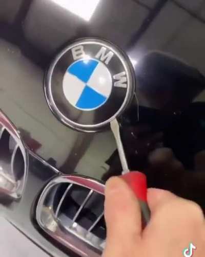 How to remove the BMW emblem easy.