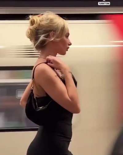 “The reality of filming in a public transport setting.”