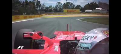 Sebastian Vettel's amazing overtake on Valteri Bottas at Barcelona in 2017