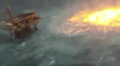 The ocean is on fire in the Gulf of Mexico after a pipeline ruptured.