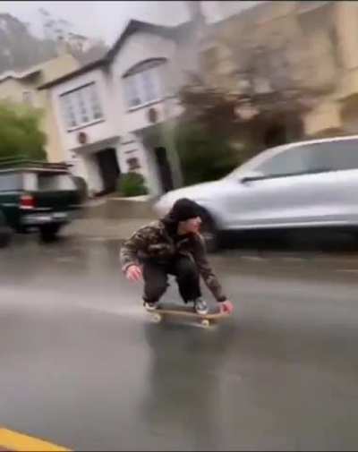 HMB while I bomb this hill in the rain