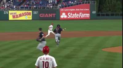 [Highlight] Travis Jankowski commits a TOOTBLAN after misreading a ball in the dirty in the ninth inning.