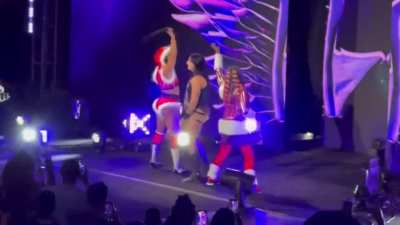 Happy holidays from Rhea Ripley, Naomi, and Bianca Belair