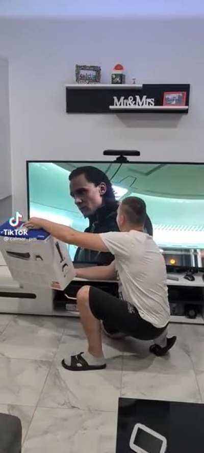 Me and my brother when we secured the PS5