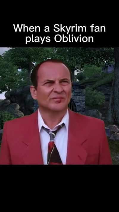 When a Skyrim fan plays oblivion