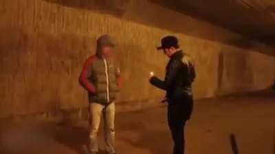 Asking a stranger for lighter