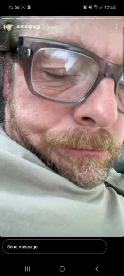 Simon Pegg out here making his own perfectly cut screams
