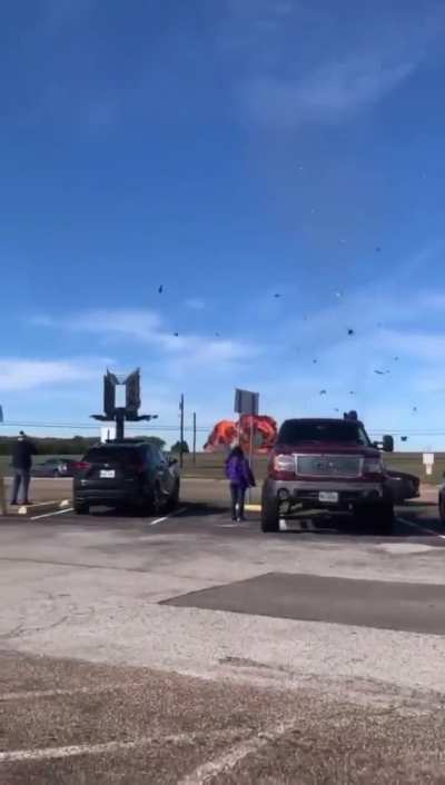 Two aircraft collide at an airshow