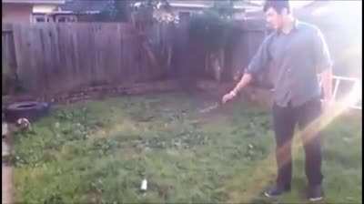 That's what you get for stabbing a can!
