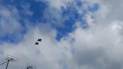 Ukrainian Air Force F-16 flyby