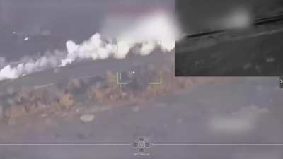 Drone operators of the Ukrainian National Guard pursued and bombed a russian BUK-M1 anti-aircraft missile system.