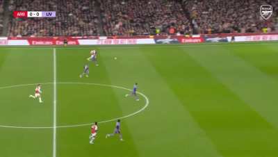 Martinelli sprint VS Liverpool. 