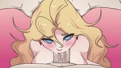 Blondie slobbering all over your cock! (Derpixon)