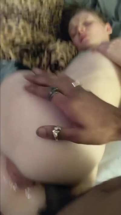 She loves black cock up her ass